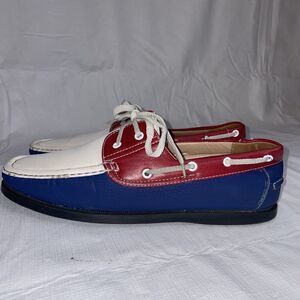 Franco Vanucci Red White Blue Shoes 10.5